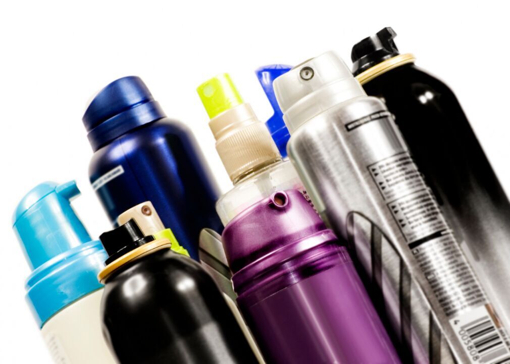 Hairspray bottles: 200–500 years